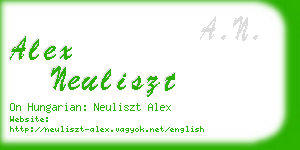 alex neuliszt business card